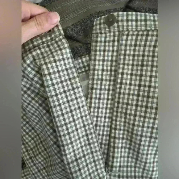 Vintage Marks and Spencer Tan Plaid Pencil Skirt Preppy Prep Old Money Small - Picture 11 of 12